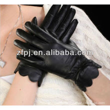 Lady Dress Wearing Leather Gloves with lace Hot Sale Item ZFYB